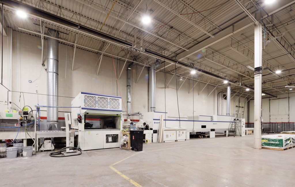 Flat Line Painting Technology - the latest innovation in the field of industrial painting and finishing technology at Pro Mills Building Supplies Inc.